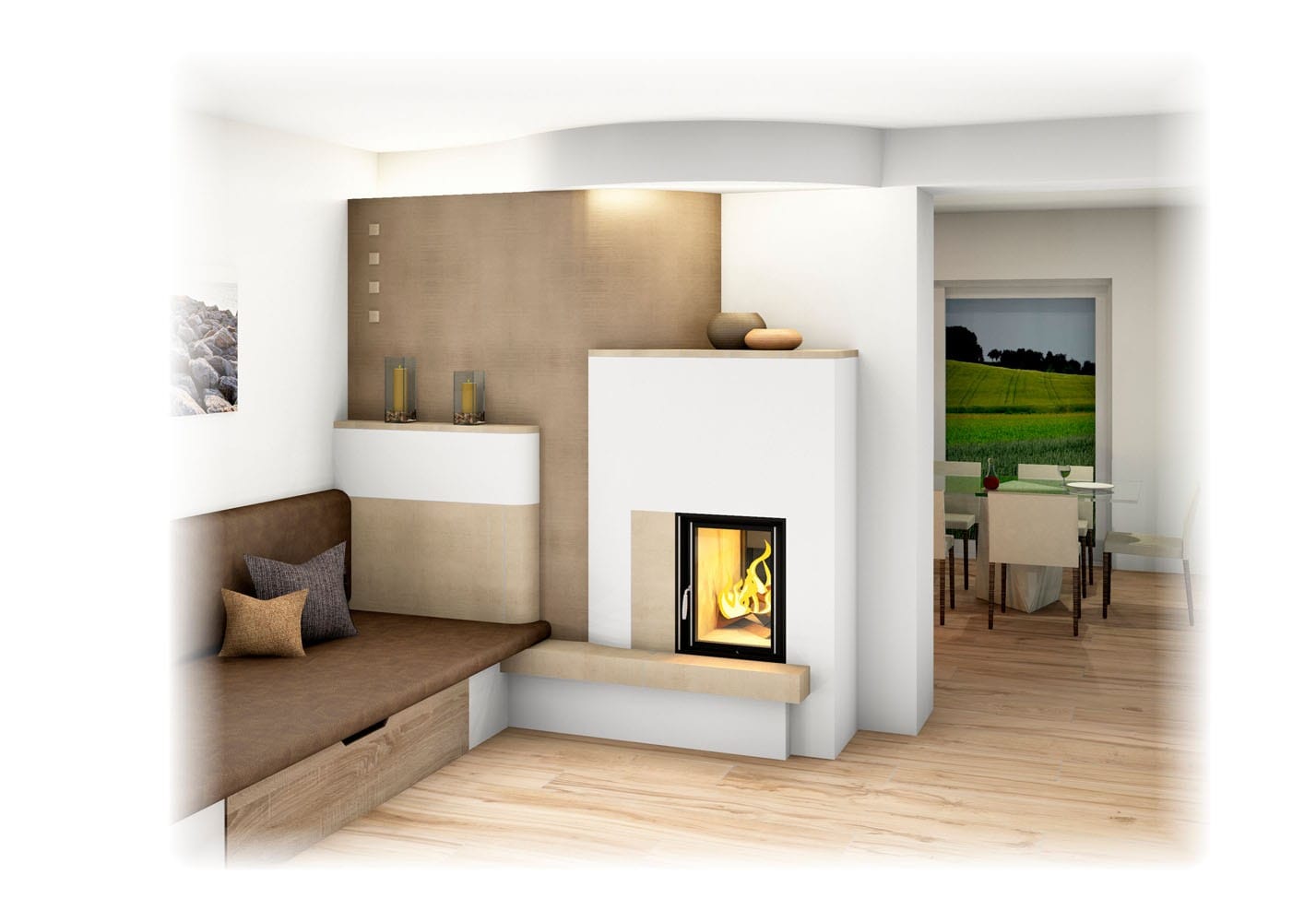 Kachelofen Modern Mit Sichfenster Und Liegeflache Kachelofen Modern Haus Deko Kachelofen