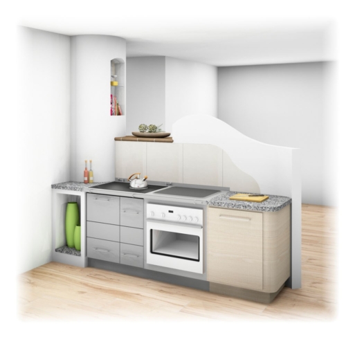 Fertigherd mit E-Herdverlängerung