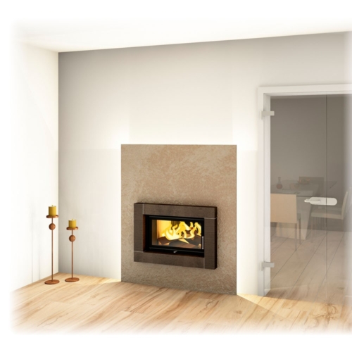 Moderner Kachelofen als Tunnelofen