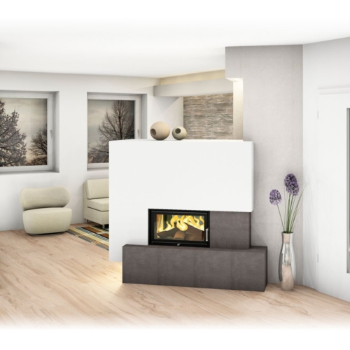 Moderner Grundofen als Tunnelofen