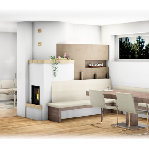 Kachelofen Landhaus inkl. Ofenbank