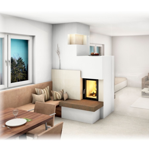 Moderner Tunnelofen inkl. Ofenbank