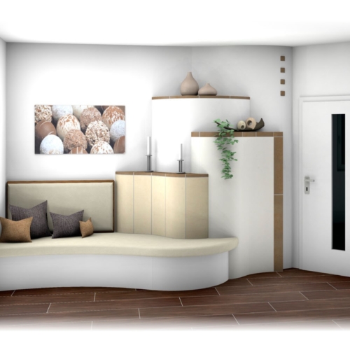 Kachelofen Landhaus mit Kaufmann-Keramik