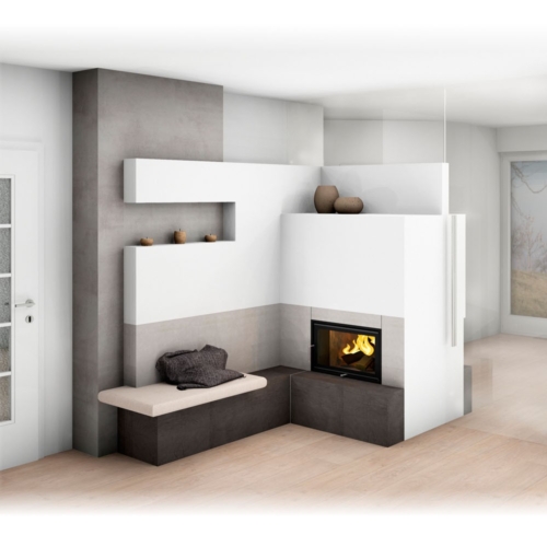 Kachelofen Modern Tunnelofen mit Bank