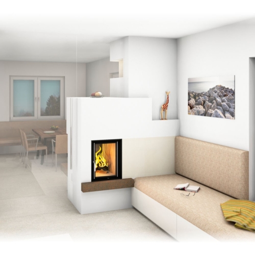 Kachelofen Modern Tunnelofen mit Liegefläche