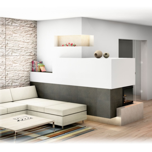 Kachelofen mit großer Liegefläche