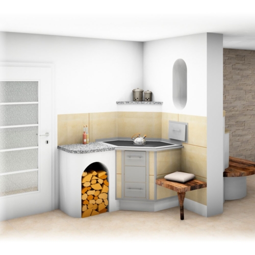 Tischherd Landhaus mit Bank