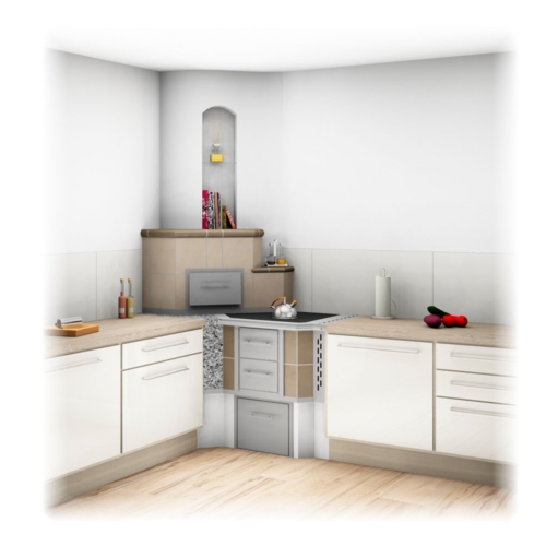 Tischherd Modern mit Holzlade_