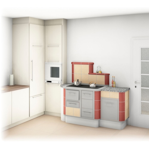 Tischherd mit Holzlade