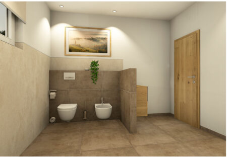 3D-Planung vom Badezimmer mit Marazzi-Fliesen 