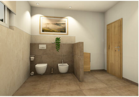 3D-Planung vom Badezimmer mit Marazzi-Fliesen