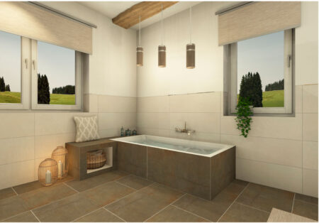 Nische bei Badewanne als Sitzmöglichkeit (1)