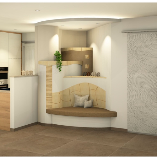 Traditioneller Kachelofen mit Kummer Keramik