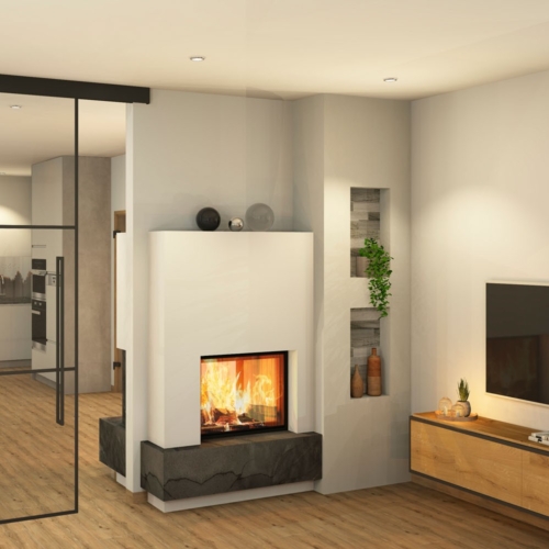 Loftdesign: Durchsicht-Ofen mit Nischen (1)