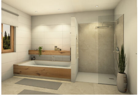 Badezimmer Großformatfliesen