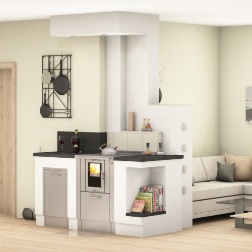 Tischherd mit Kachelofen in St. Thomas