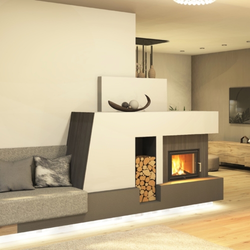 Heizkamin weiß-braun in Engerwitzdorf