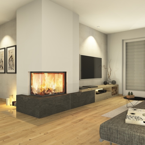 Moderner Heizkamin in Linz