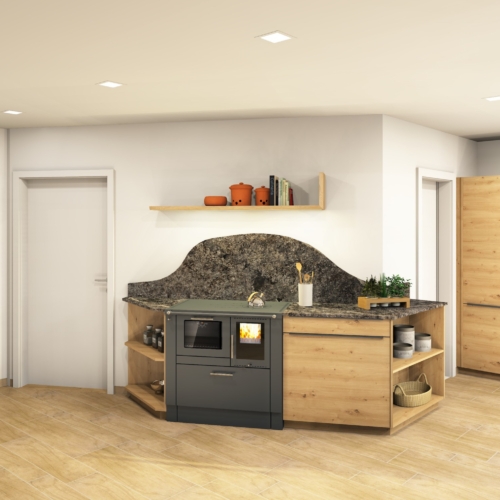 Holzofen zum Kochen in Unterweissenbach