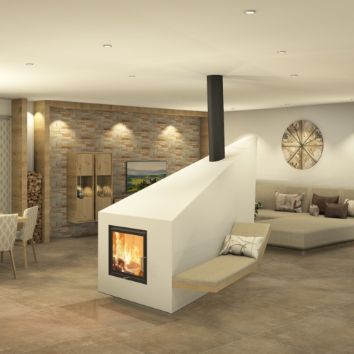 Extravaganter Ofen als Eyecatcher in Unterweissenbach